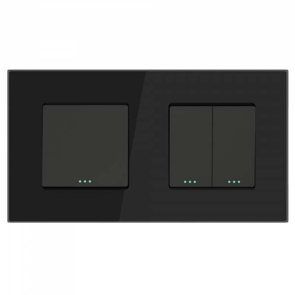 Ein-Aus Schalter/Ein-Aus Schalter x2 2-Fach Glas