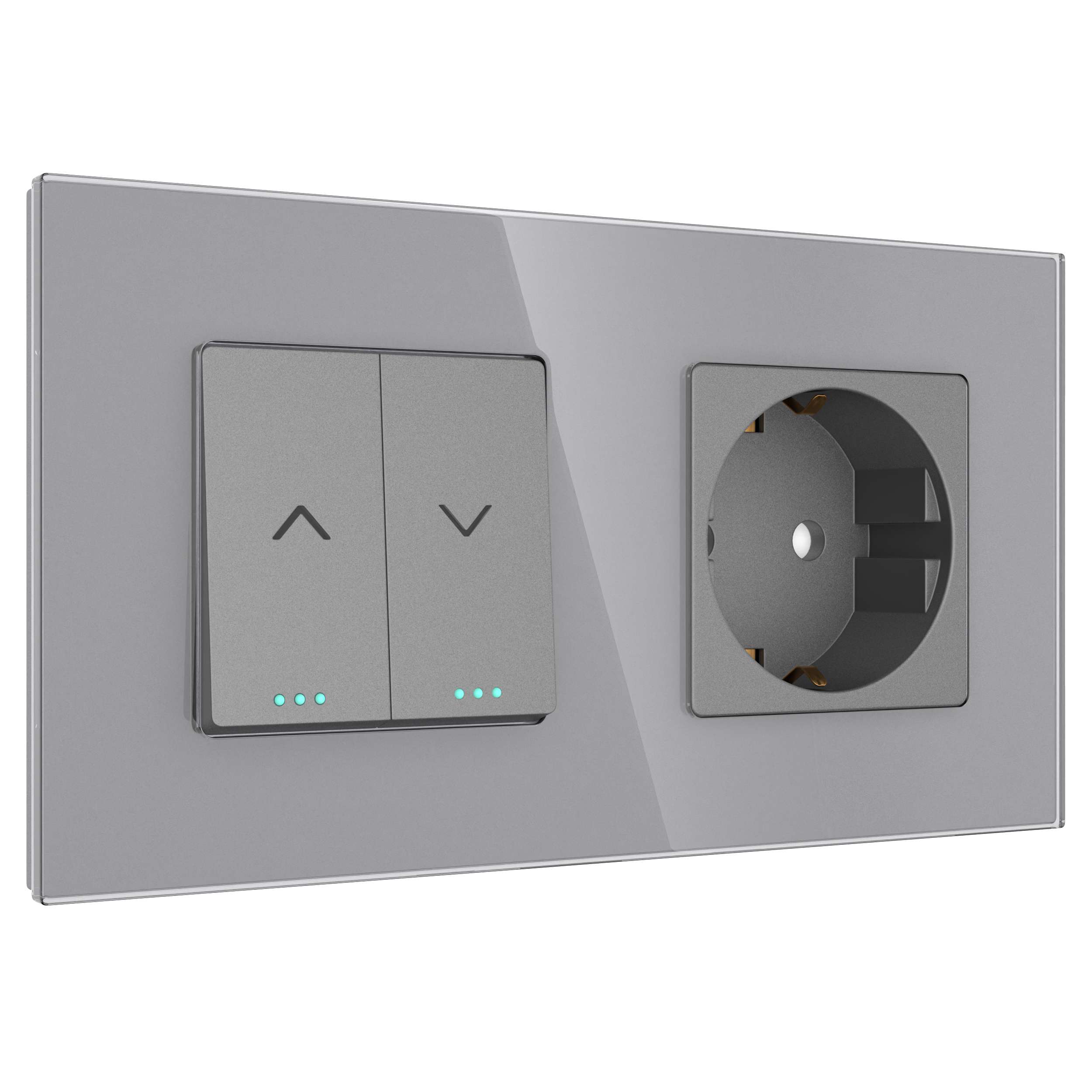 rolladentaster_dose 2 fach grau